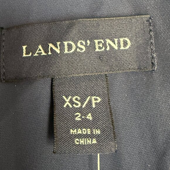 NWT Women's LANDS' END Short Peacoat Trench Jacket Navy | Size 2-4 - Picture 8 of 10